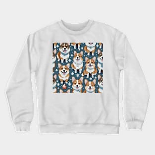 Christmas corgi pattern Crewneck Sweatshirt